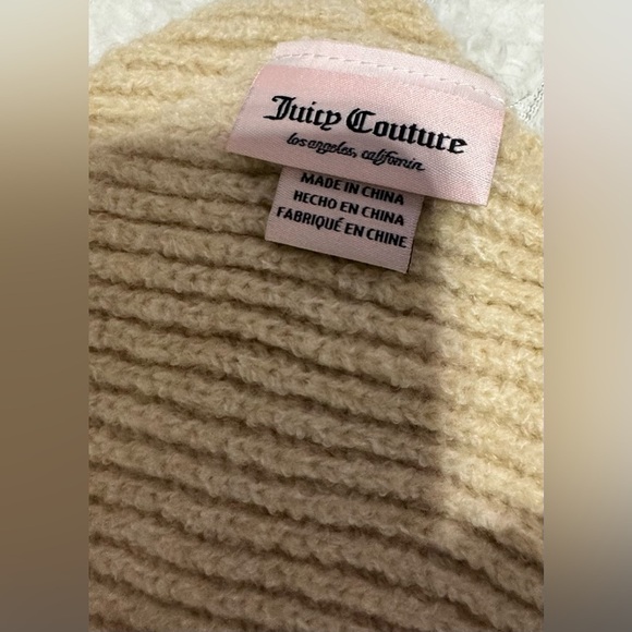 Juicy Couture Beige Knit Beanie and Scarf Set main image 4
